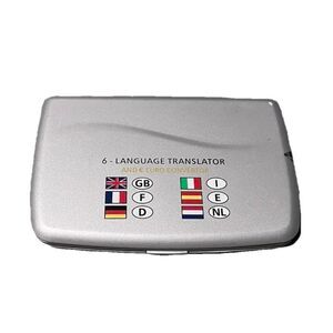 Vtg Pocket Electronic 6 Language Translator World Time Data Bank As Is / Repair